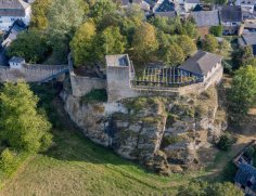 Drohnenaufnahme der Kirberger Burg