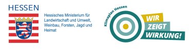 Logos des Fördermittelgebers dem Hessischen Ministerium für Landwirtschaft und Umwelt und dessen Förderprojekt Wir zeigt Wirkung