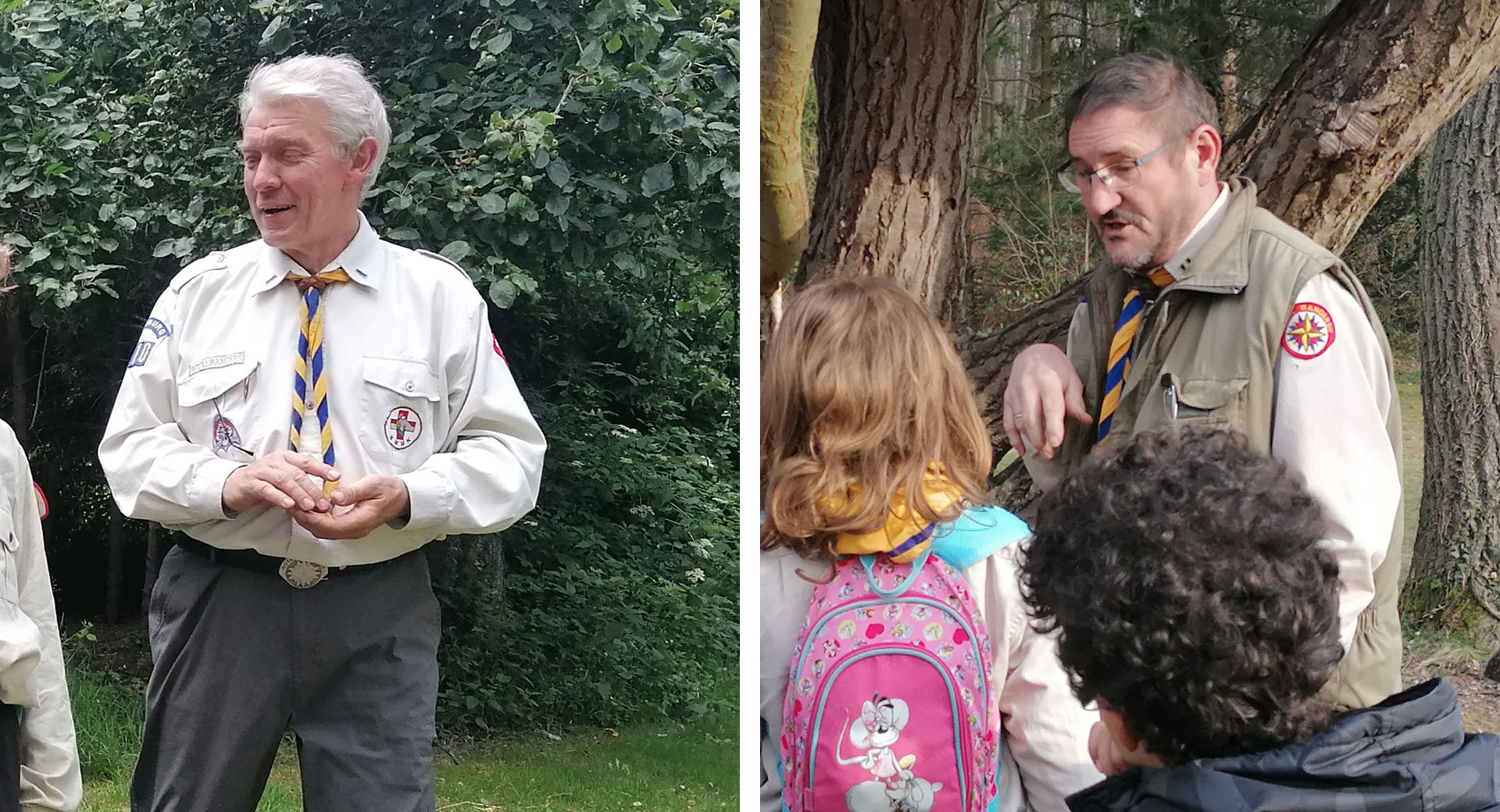 Herr Ungar und Herr Terboven in typischer Pfadfinderkluft